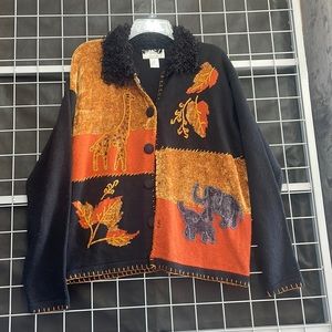 - Lisa International Embroidered Sweater! Large